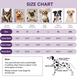 Queenmore Warm Fleece Dog Jacket, Cold Weather Waterproof Snowsuit, Reflective Turtleneck with Leash Hole, Small to Large Dog Coats (Purple, L)