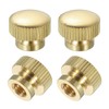 sourcing map Knurled Thumb Nuts, 4Pcs M6 x D14mm x