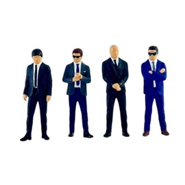 Dickly 4x People Figurines Mini Models Solid 1:64 Scale People Figures Painted Figures for Family