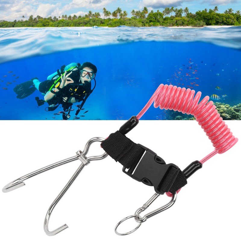 Stainless Steel Marine Sports Reef Double Hook with Spring Rope