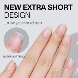 AILLSA 450pcs Extra Short Coffin 15 Sizes Full Matte Cover Nail Tips Pre-filed Pre-Shaped False Press on Nails Soft Gel For DIY Nail Art Valentine's Day Gift For Women