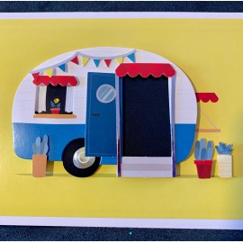 Unbranded Unique Greeting Card! 3D Trailer Camper Mobile Home