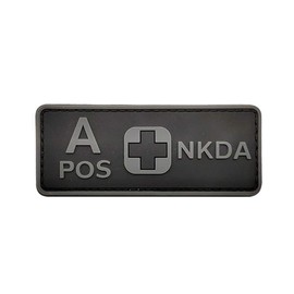 Tactical Blood Type Hook-Fastener Backing 2-Pieces Replacement for A Positive PVC Rubber Patch DIY Emblem Military Medic Morale Patches Medical Armband Badges (Replacement for A Positive)