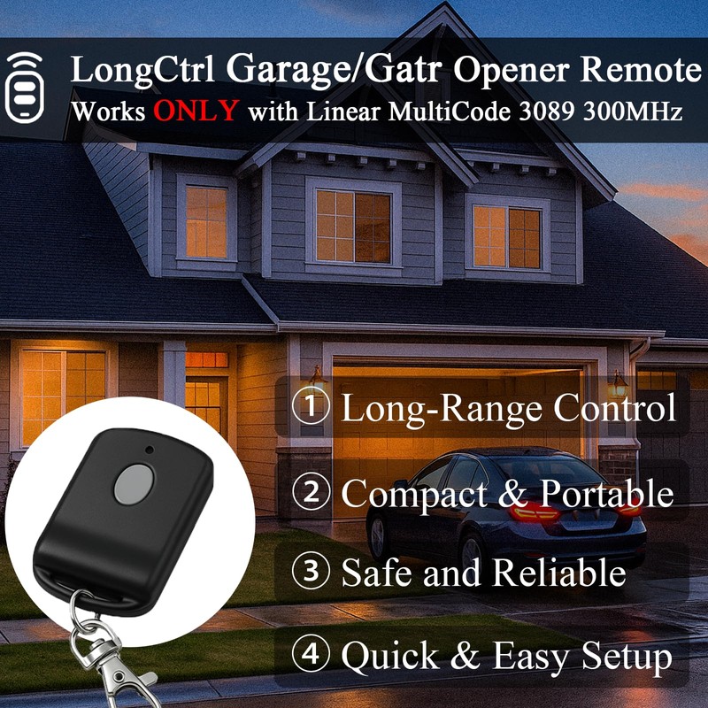 3-Pack 300MHz 10 dip Switch for Multicode Garage Gate Door