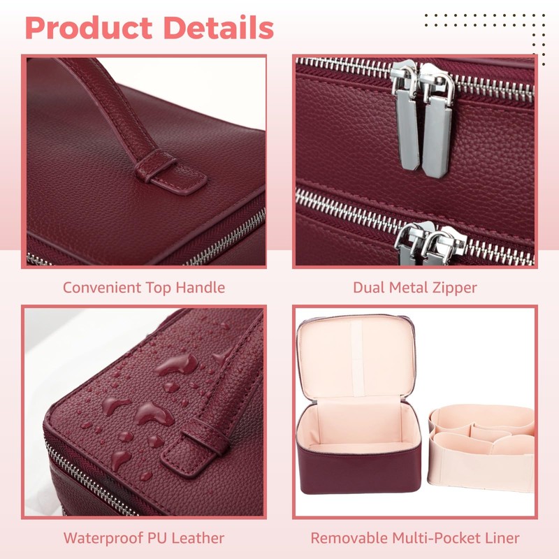 Makeup Vanity Bag for Women - Large Capacity Cosmetic Organizer