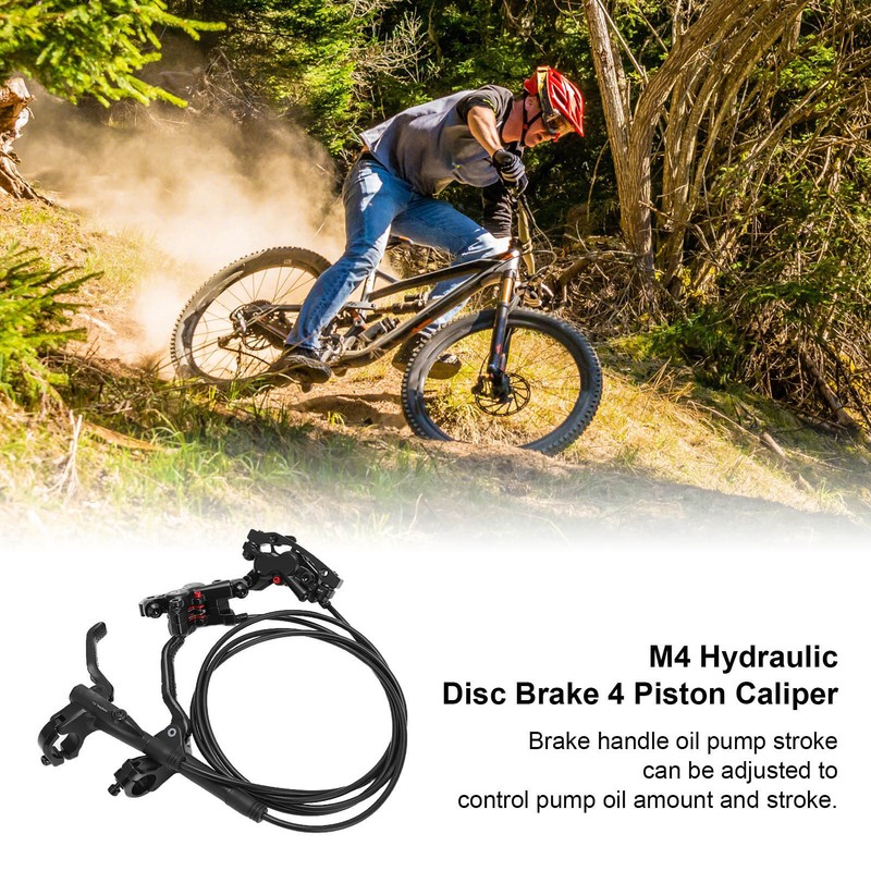 MEROCA M4 Bike Hydraulic Disc Brake 4 Piston Caliper MT420