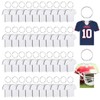 Lnrueg 40 Pcs Sublimation Keychain Blanks, MDF Double-Sided Heat Transfer