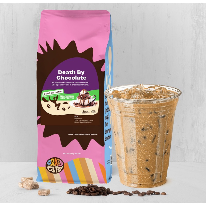Crazy Cups Flavored Ground Decaf Chocolate Coffee in 10 oz