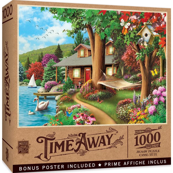 MasterPieces 1000 Piece Jigsaw Puzzle For Adults, Family, Or Kids - Around The Lake - 19.25"x26.75"