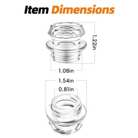 MEREZA 2 Pcs Coffee Percolator Glass Top Replacement Glass Knob Top for Coletti, Coleman, Eurolux, Stansport, Texsport, Stovetop Coffee Percolator with Filter