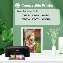 TacTink Remanufactured Ink Cartridge Replacement for Epson 410XL 410 XL T410XL to Used with Expression XP-640 XP-830 XP-7100 XP-530 XP-630 XP-635 (2 Black, Photo Black, Cyan, Magenta, Yellow)