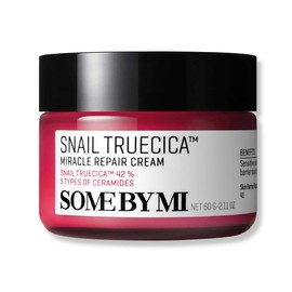 SOME BY MI Snail Truecica Miracle Repair Cream - 2.02Oz, 60ml - Made from Snail Mucin for Sensitive Skin - Daily Repair Face Moisturizer for Acne Marks and Strengthen Skin Barrier - Korean Skin Care