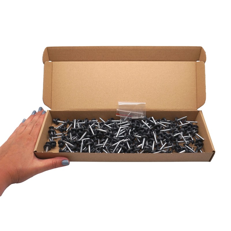 SKIR'CO Pack of 150 Sheet Metal Roofing Screws 4.8 x