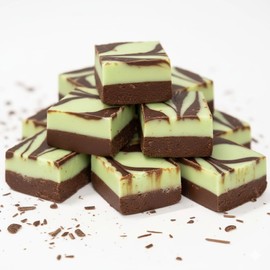 Valley Fudge, Mint Chocolate Swirl, Fresh Artisan Fudge, Real Butter, Gourmet Candy, Half Pound Package