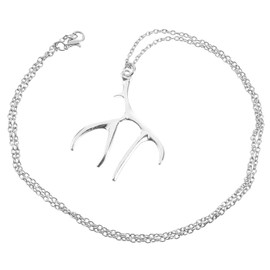 SAFIGLE Christmas Ornaments Elk Antler Necklace Simple Pendant Jewelry for Women