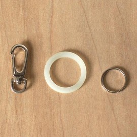 Dog Tag Art Lobster Claw Clasp, Glow In the Dark Silencer, and Keyring Upgrade Kit for Pet ID Tags - Large 1.25" Diameter