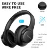 KVIDIO [Updated Bluetooth Headphones Over Ear, 65 Hours Playtime Wireless