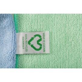 Vileda Professional 5 x Green 100% Recycled Microfibre Cleaning Cloth