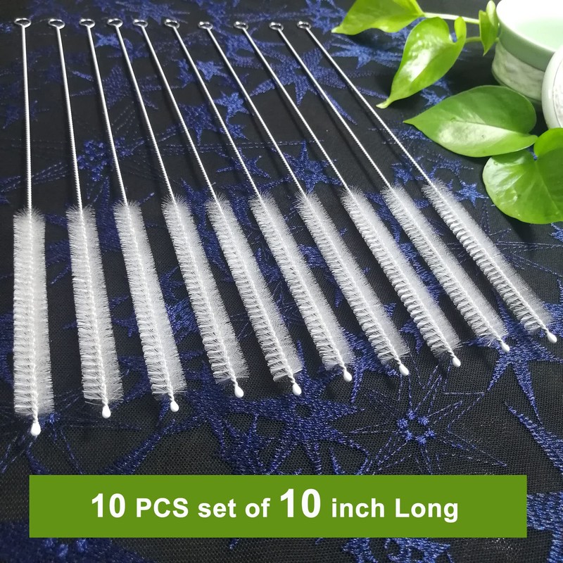 Long Straw Cleaner Brush Extend 10 inch, Wide 10mm diam