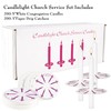 Wfmolcand 200 White Taper Candles with Drip Protectors Smokeless and