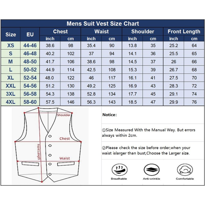 AeoTeokey Men's Summer Linen Vest Suit Vest Casual Vest Regular