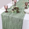 LVEFIT Sage Green Cheesecloth Table Runner 13.3ft Long Gauze Table