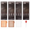 Luroad Carp Fishing Hair Rigs, 20 Pcs Curved Barbless Carp
