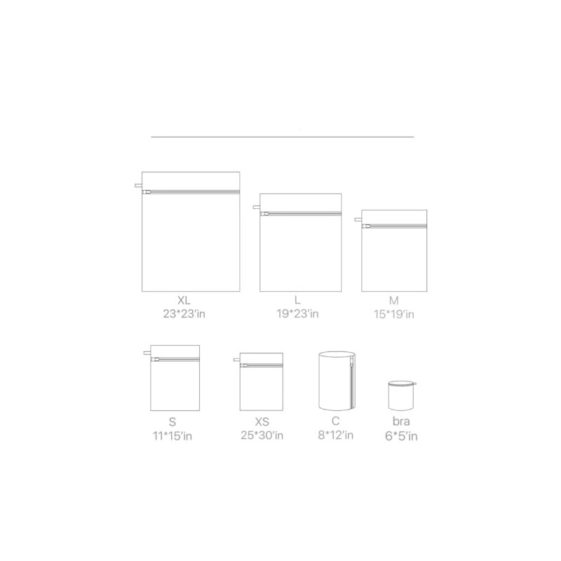 7PCS Mesh Laundry Bags for Delicates with Premium Zipper, Travel