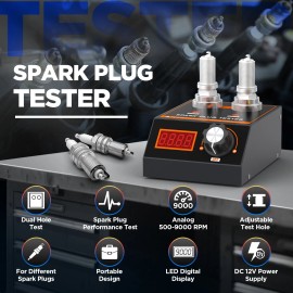 CMTOOL Spark Plug Tester Ignition Double Hole Detector 500-6000RPM Adjustable Height US