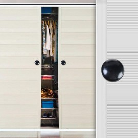 12pcs Black Wood Knobs, Mushroom Shape Cabinet Knobs Vintage Drawer Knobs, Natural Wooden Cabinet Hardware for Furniture Drawer Dresser Wardrobe