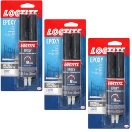 Loctite Metal and Concrete Epoxy Syringe, 25-Millileters (1919325) - 3 Pack