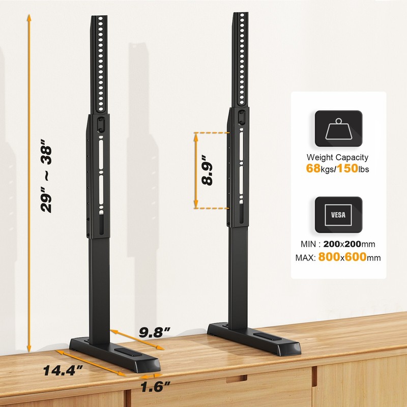 Rfiver Universal Table Top TV Stand Base Height Adjustable for