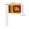 25 Packs Small Sri Lanka Flags on Handheld Stick，Miniature Sri