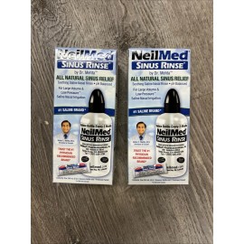 NeilMed Sinus Rinse 2 pack Bottles 8 OZ Includes Saline Packet Sinus Relief