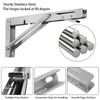 LSK 10 Inch Folding Shelf Brackets, Heavy Duty Stainless Steel