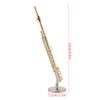 Miniature Flute Replica with Stand and Case Gold Plated Instrument