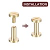 sourcing map 20Pack Brass Chicago Screws, 4x5x10mm Flower Texture Flat