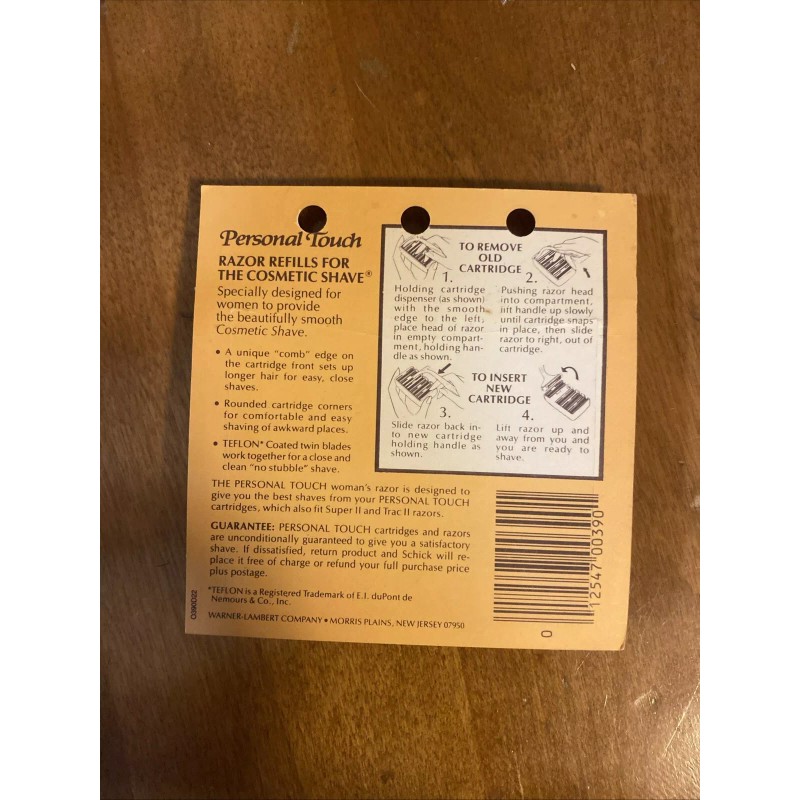 Schick SEALED Schick Personal Touch Razor Refills Economy Pack 8