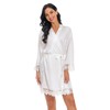 White Bride Robe for Wedding Day, Bridal Robes for Bride