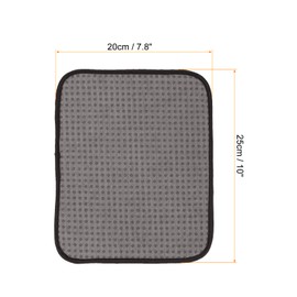 PATIKIL Bowling Ball Towel 25x20cm Microfiber Pad for Cleaning Bowling Balls Gray