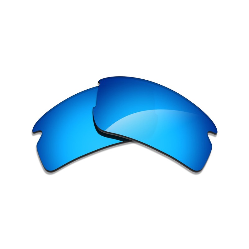 Alphax Ice Blue Mirrored Polarized Replacement Lenses for Oakley Flak