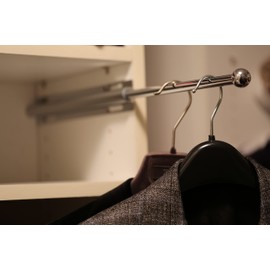 12" Valet Rod Standard for Closet Satin Brass SB Metal