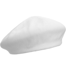 Spring Summer Beret All-Match Hat Fashion Painter Hat for Adults (White)