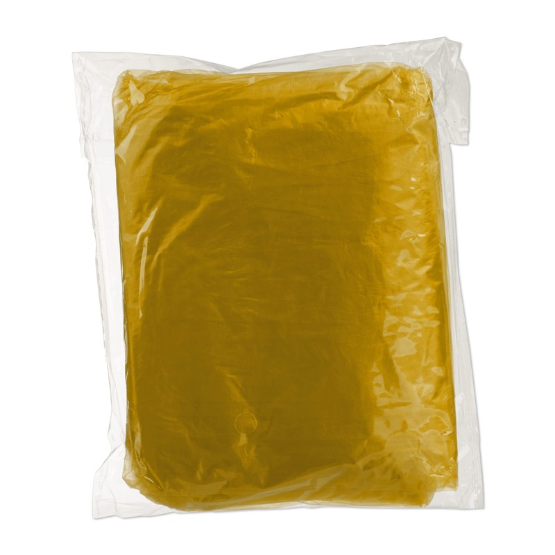 Relaxdays Set of 13 Rain Ponchos, 100% plastic, Yellow, 120
