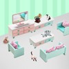 Pack of 10 Mini Furniture and Accessories Living Room with