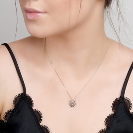 HENRYKA 925 Sterling Silver Frog Necklace, Toad Amphibian Jewellery, Frog Gifts, Tropical Boho Necklace