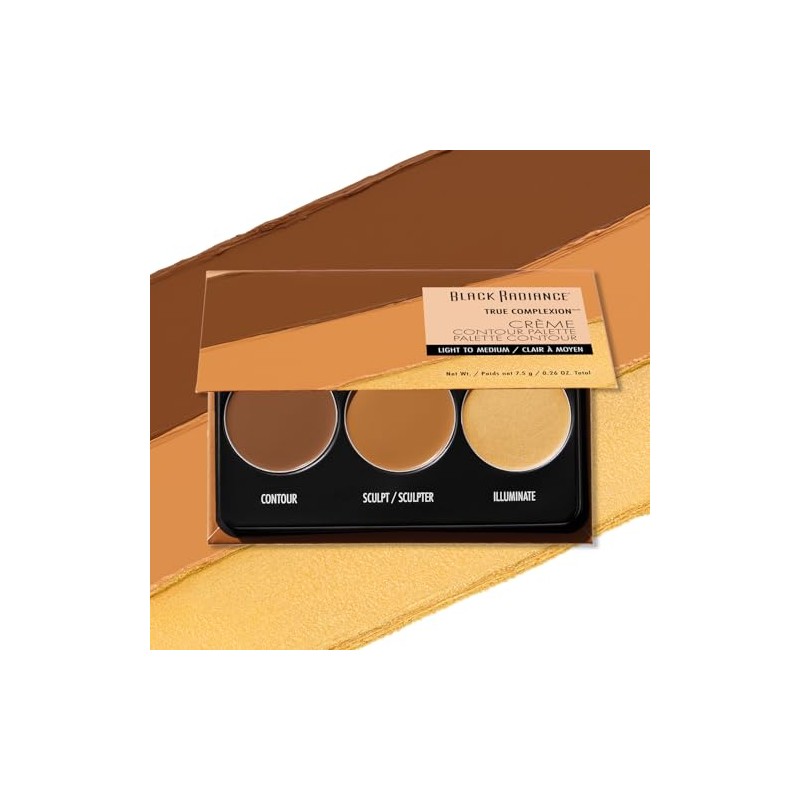Black Radiance True Complexion Paleta de contorno de crema, Light
