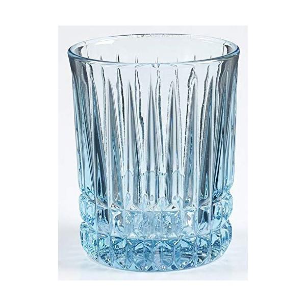 Fostoria Heritage 4" Double Old Fashioned Glass - Blue (Discontinued 1982)