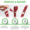 BACKLAXX ® Cotton Yoga Strap (Red) - Sustainable Yoga Accessory