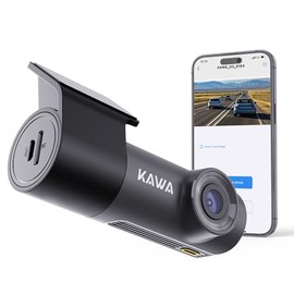 KAWA Drive Recorder, 2K Resolution, 1296P Voice Control, Ultra Small, Optional Installation, Smartphone Interlocking, 360° Rotation, WI-FI Compatible, Parking Monitoring, Motion Detection, G-Sensor